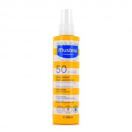 Mustela High Protection Sunspray SPF 50 Αδιάβροχο Βρεφικό Αντιηλιακό για Πρόσωπο & Σώμα 200ml