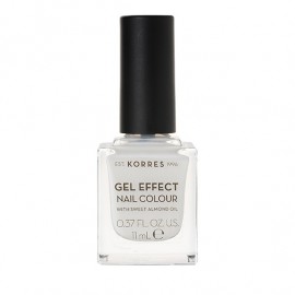 Korres Gel Effect Βερνίκι Νυχιών 02 Porcelain White 11ml