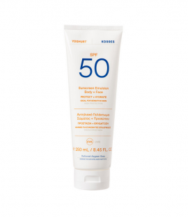 Korres Yoghurt Sunscreen Emulsion Face & Body Spf50 for Sensitive Skin 250ml
