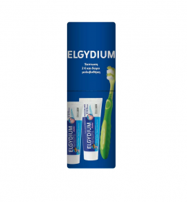 Elgydium Set Με 2 Παιδικές Οδοντόπαστες με γεύση Τσιχλόφουσκα 50ml & Οδοντόβουρτσα για παιδιά 7-12 ετών 1τμχ