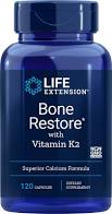 Life Extension Bone Restore with vitamin K2 120caps