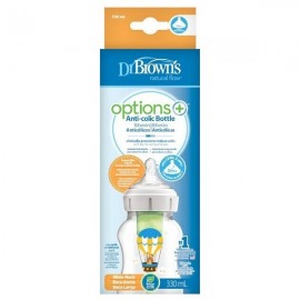 Dr. Browns Options WB 111002 Plastic Bottle with Wide Neck & Silicone Nipple 330ml