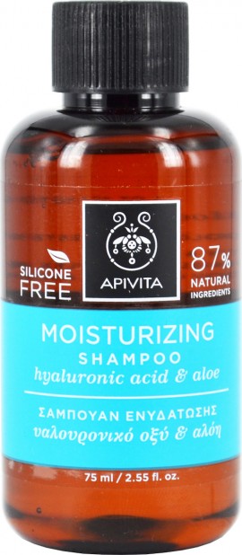 Apivita Moisturizing Shampoo with Hyaluronic Acid & Aloe 75ml