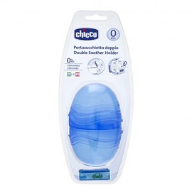 Chicco Διπλή Θήκη Πιπίλας 0+ Μπλέ