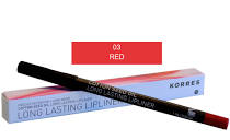 Korres Long Lasting Lipliner Μολύβι Χειλιών 03 Red 1.2g
