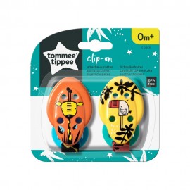 Tommee Tippee 2 Soother Holders 0+ Prod Ref: 43336391 ΚΙΤΡΙΝΟ-ΠΟΡΤΟΚΑΛΙ