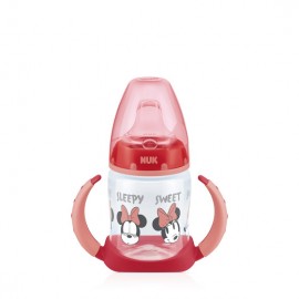 Nuk First Choice Disney Ποτήρι με Λαβές 6-18m με Ρύγχος Σιλικόνης Μinnie-Κόκκινο (10.743.829) 150ml