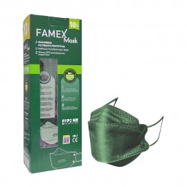 FAMEX Μάσκα Προστασίας FFP2 NR (KN95) 5ply Κυπαρισσί 10τεμάχια