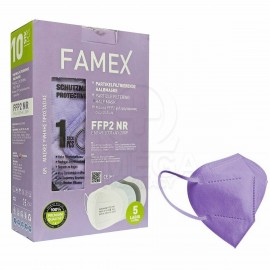 Famex Mask Μάσκες Υψηλής Προστασίας Λιλά FFP2 NR 10τμχ