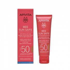 Apivita Bee Sun Safe Anti-Spot & Anti-Age Defence Tinted Golden Face Cream SPF50 50ml