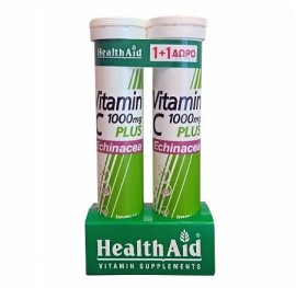 Health Aid Vitamin C 1000mg Plus Echinacea 20 eff.tab. & Vitamin C 1000mg Plus Echinacea