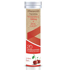 Genecom Terra Vitamin C 1000mg + Zinc, Cherry 20eff.tabs