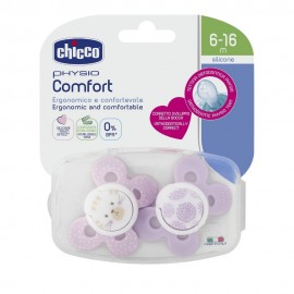 Chicco Physio Comfort 2 Silicone Soothers 6-16 Months Pink-Purple