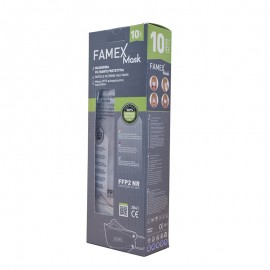 FAMEX Μάσκα Προστασίας FFP2 NR (KN95) 5ply Γκρι 10τεμάχια