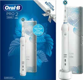 Oral-B Pro2 2500 Design Edition White Ηλεκτρική Οδοντόβουρτσα + ΔΩΡΟ Θήκη Ταξιδίου