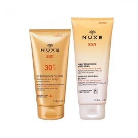Nuxe Sun Delicious Lotion High Protection Face & Body SPF30 150ml & After Sun Hair & Body Shampoo 200ml