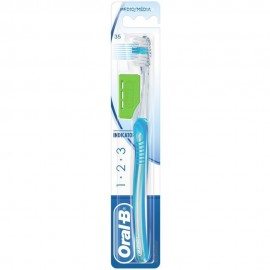 Oral B Οδοντόβουρτσα χειρός Indicator 1-2-3 35mm Μέτρια Γαλάζιο