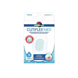 Master Aid Cutiflex Med Αυτοκόλλητα Διαφανή & Αδιάβροχα Επιθέματα  7x5cm 5 τεμάχια