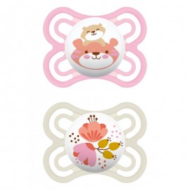 Mam Silicone Soother Perfect 2-6m 2pcs Pink