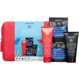 Apivita Bee Sun Safe Promo Hydra Fresh Gel SPF 50+ 50ml & Gift  Black Detox Cleansing Jelly 50ml & Express Beauty Face Mask Sea Lavender 2x8ml