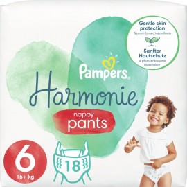 Pampers Harmonie Nappy Pants Πάνες Βρακάκι No 6 (15+kg)18τεμ