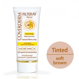 Coverderm Filteray Tinted Soft Brown Face Cream SPF40 50ml