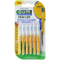 Gum Trav-ler Interdental Brush (1514) Μεσοδόντιο Βουρτσάκι 1.3mm Κίτρινο, 6τεμ