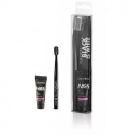 Curaprox Black is White Pack Toothbrush Black is White & Black is White Whitening Toothpaste 8ml