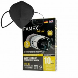 Famex Mask Μάσκες Υψηλής Προστασίας Μαύρη FFP2 NR 10τμχ