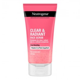Neutrogena Clear & Radiant Face Scrub Απολεπιστικό Προσώπου με Vitamin C & Pink Grapefruit 150ml