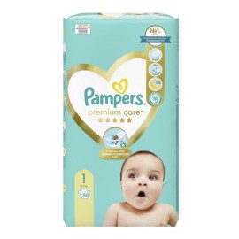 Pampers Premium Care Newborn Value Pack Νo 1 (2-5kg) 50diapers