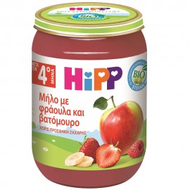 Hipp Φρουτόκρεμα Βιολογικής Καλλιέργειας με Μήλο, Φράουλα & βατόμουρο 190 gr