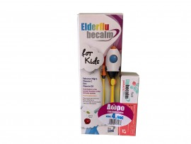 BeCalm Elderflu for Kids Cherry 250ml & ΔΩΡΟ Lipbecalm Pediatric Fluid 10ml