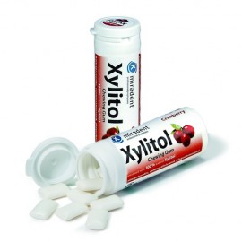 Miradent Xylitol Οδοντότσιχλα Cranberry 30 Τσίχλες