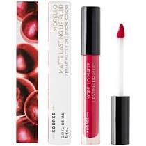 Korres Morello Matte Lasting Lip Fluid 27 Cranberry Sorbet 3.4ml