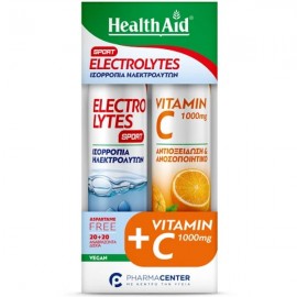 Health Aid Promo Pack Electrolytes Sport 20tabs & Vitamin C 1000mg 20tabs