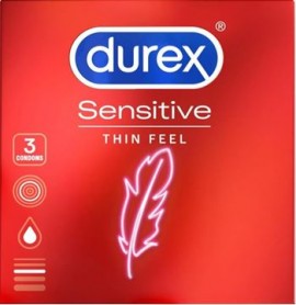 Durex Προφυλακτικά Sensitive Λεπτά 3τμχ