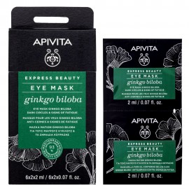 Apivita Express Beauty Eye Mask Ginkgo Biloba 2x2ml