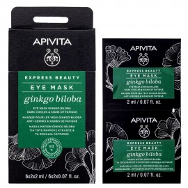 Apivita Express Beauty Μάσκα Ματιών με Γκίνγκο Μπιλόμπα 2x2ml