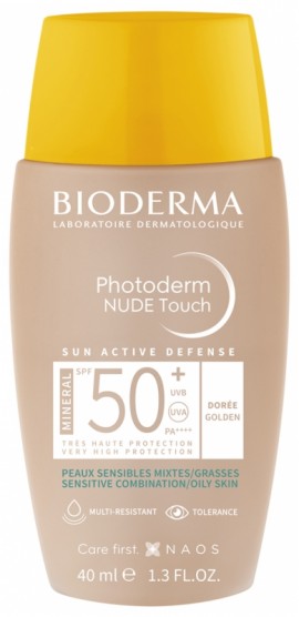 Bioderma Photoderm Nude Touch Mineral SPF50+ GOLDEN 40ml