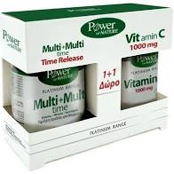 Power Health Promo Platinum Multi + Multi Time 30tabs + Δώρο Platinum Range VitC 1000mg 20tabs