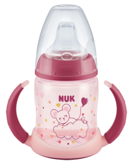 Nuk First Choice Μπιμπερό εκπαίδευσης Night Ροζ 6-18m 150ml
