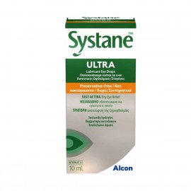 Alcon Systane Ultra Λιπαντικές Οφθαλμικές Σταγόνες Χωρίς Συντηρητικά 10ml