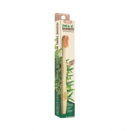 Smile Bamboo Toothbrush for Adult Soft Peach