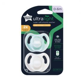 Tommee Tippee Ultra Light Silicon Soother 0-6 Months  2piec.