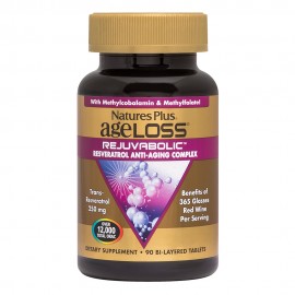 NaturesPlus AgeLoss Rejuvabolic Resveratrol Anti-Aging Complex 90 tablets