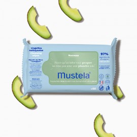 Mustela Avocado Cleansing Wipes Απαλά Μωρομάντηλα Καθαρισμού 60τμχ