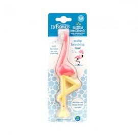 Dr. Browns Toddler Toothbrush HG 058 Βρεφική/Παιδική Οδοντόβουρτσα Φλαμίνγκο 1-4 ετών 1τεμ