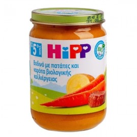 Hipp Βρεφικό Γέυμα Βοδινό Πατάτες & Καρότα βιολογικής καλλιέργειας από τον 5ο μήνα 190g