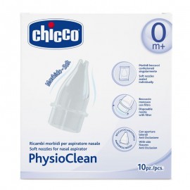 Chicco Physio Clean Soft Nozzles for Nasal Aspirator 0 Month and + 10 Pieces